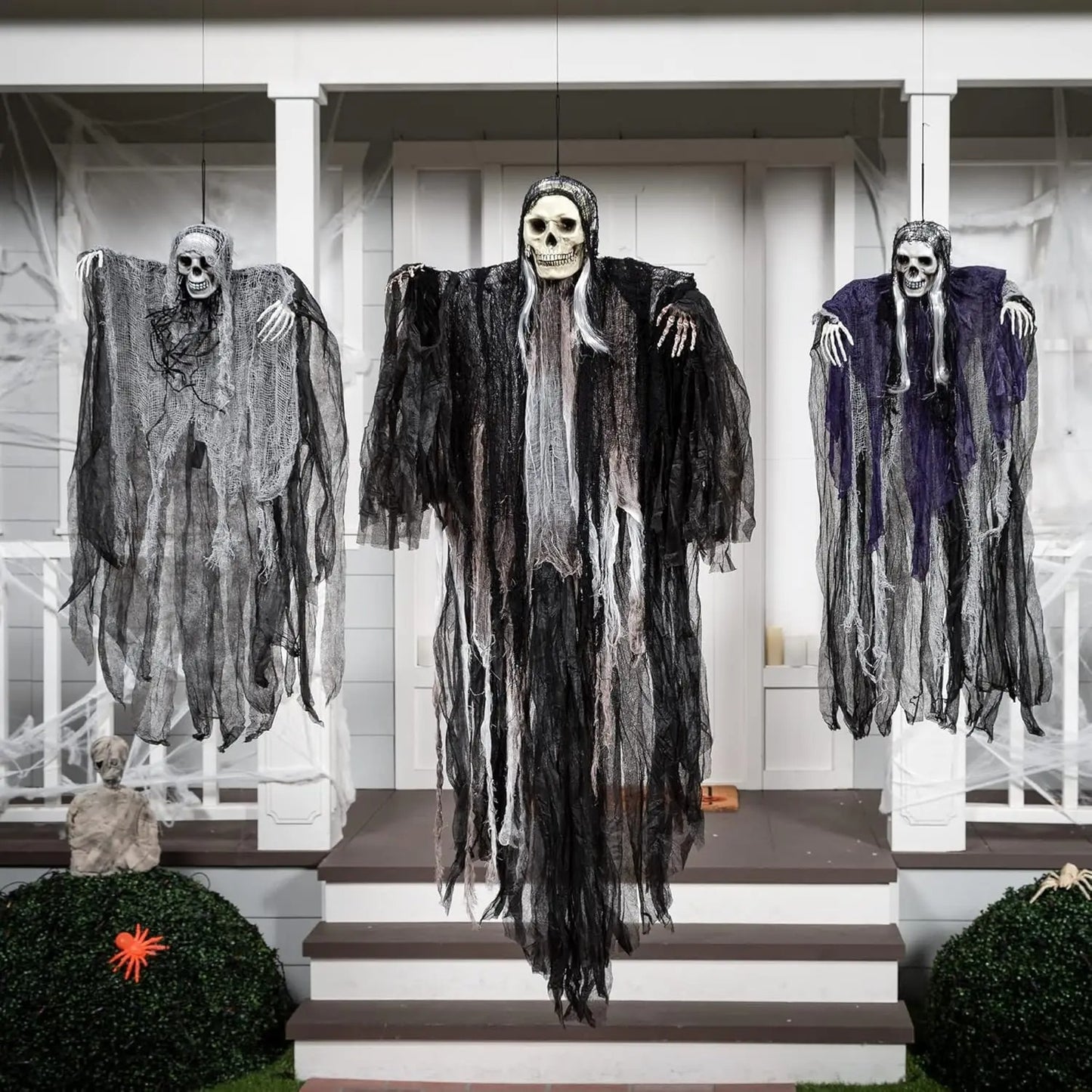 3 Pack Hanging Halloween Skeleton Ghosts Decorations