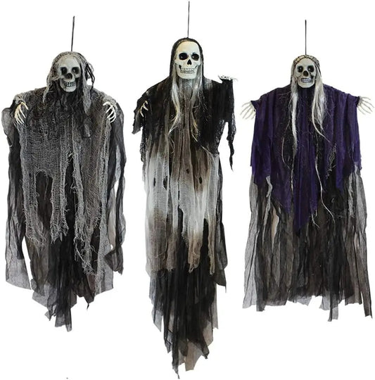 3 Pack Hanging Halloween Skeleton Ghosts Decorations