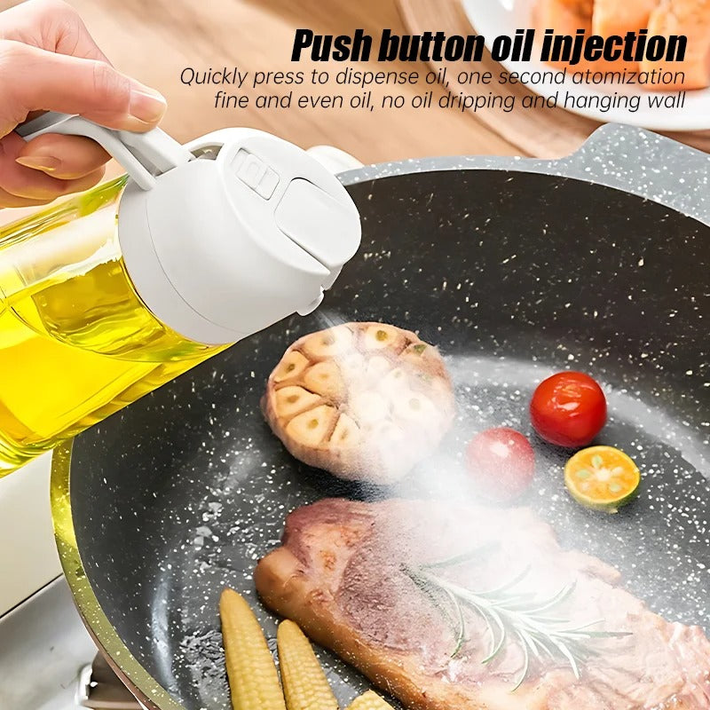 Oil Sprayer for Cooking - 2 in 1 Olive Oil Dispenser Bottle