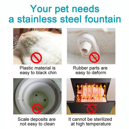 Stainless Steel Cat Water Fountain