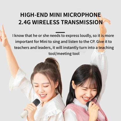 Mini Karaoke Machine with Wireless Microphones – Perfect for Kids & Family Fun!