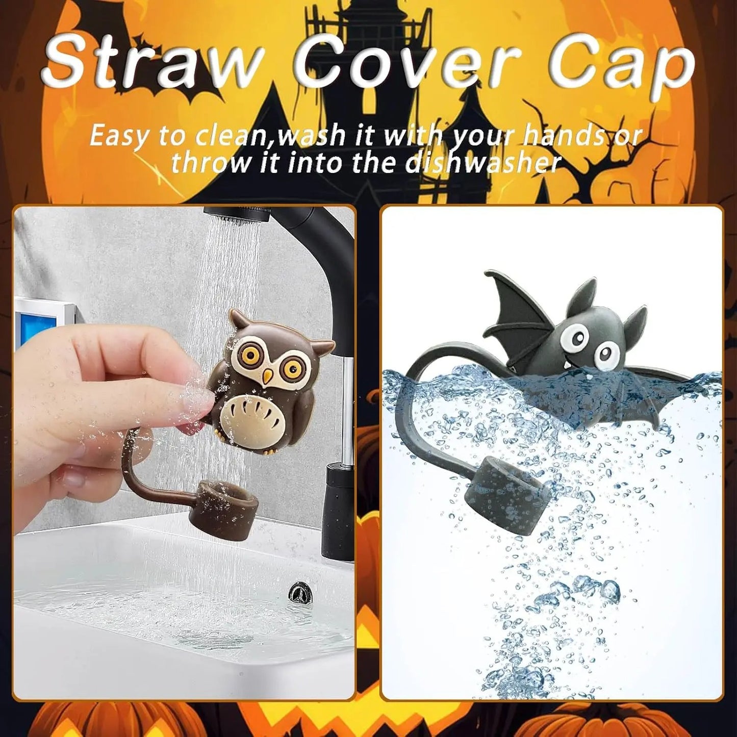 5pcs Halloween Straw Cover Caps for Stanley Cup