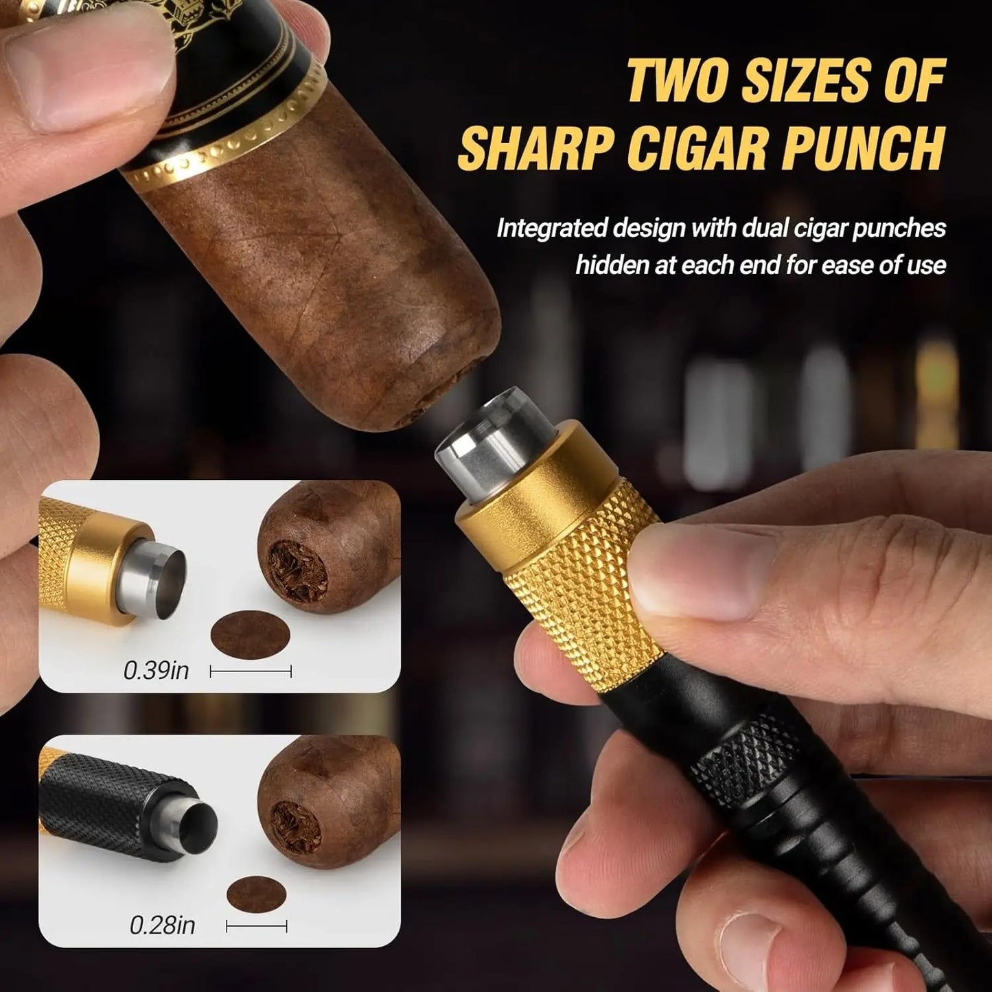 4-in-1 Cigar Punch Tool Set