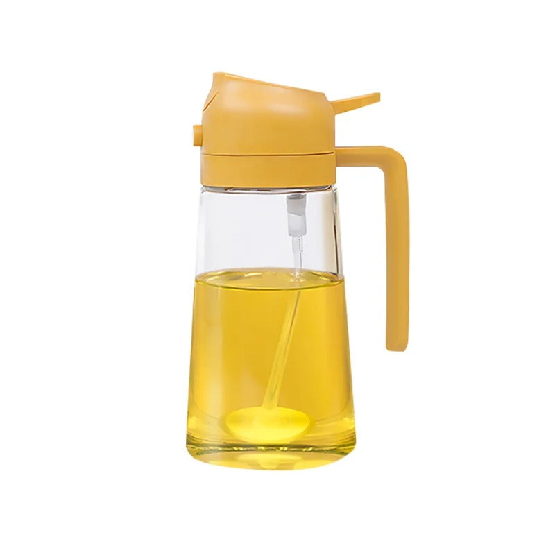 Oil Sprayer for Cooking - 2 in 1 Olive Oil Dispenser Bottle