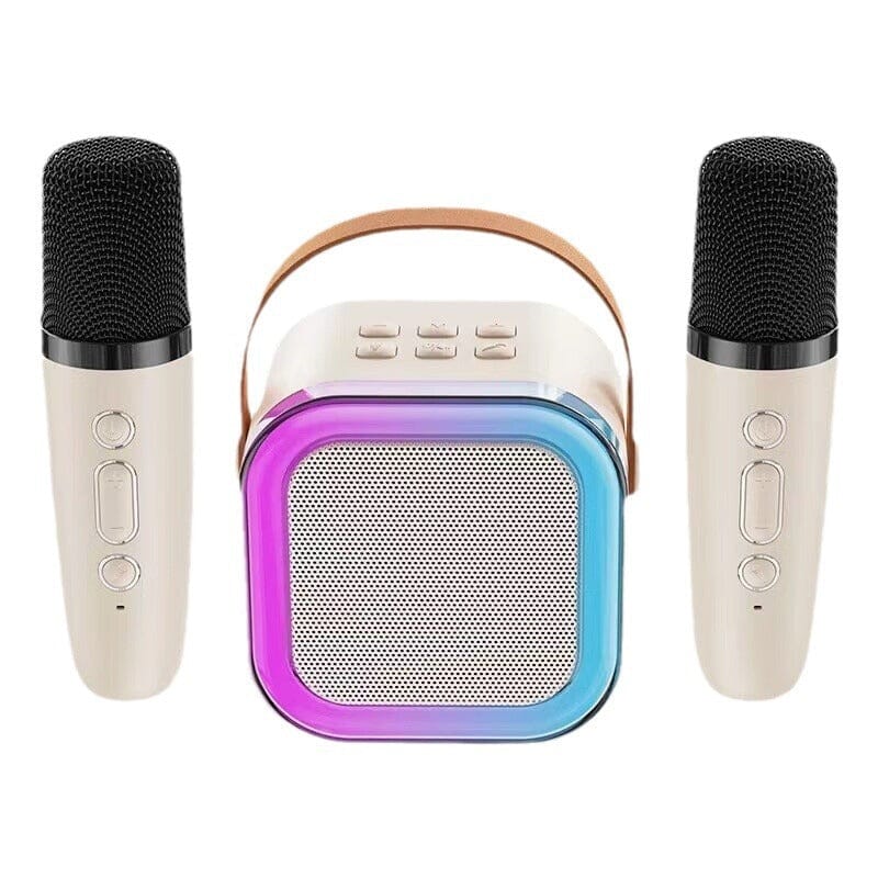 Mini Karaoke Machine with Wireless Microphones – Perfect for Kids & Family Fun!